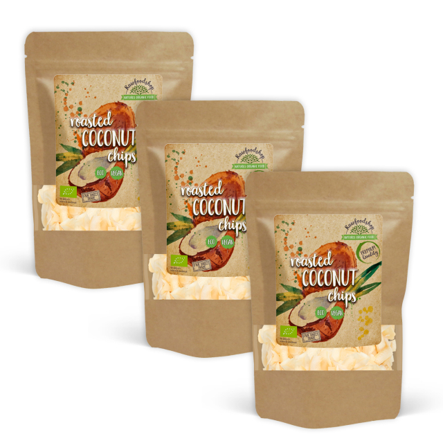 Kokosnøtt Chips Premium Ristede ØKO 500g x 3 pakker