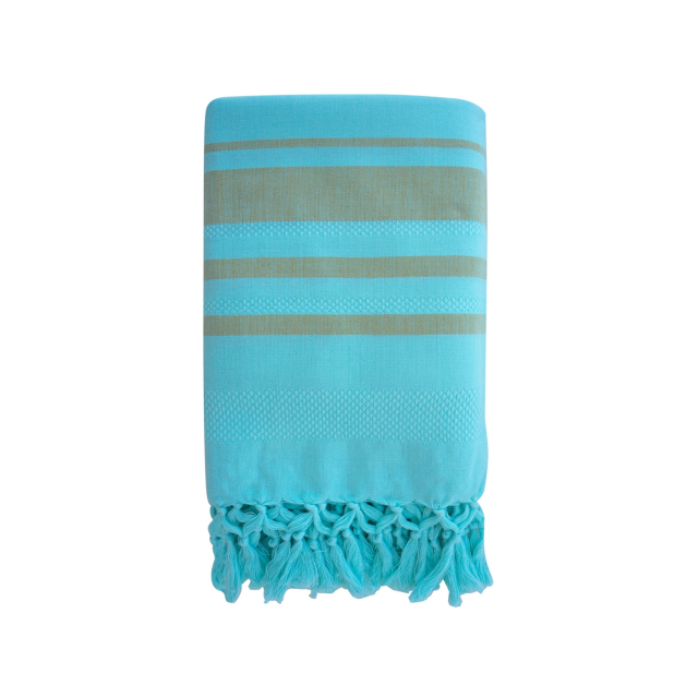 Fouta Turkuaz i Økologisk Bomull 160x80cm