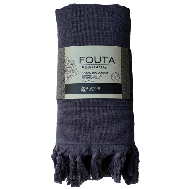 Fouta Onyx i Økologisk Bomull 90x170cm