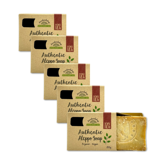 Aleppo-såpe Laurbærolje 12% ØKO 200g x 5 stk