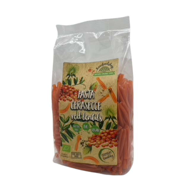 Pasta Røde Linser Casarecce ØKO 250g