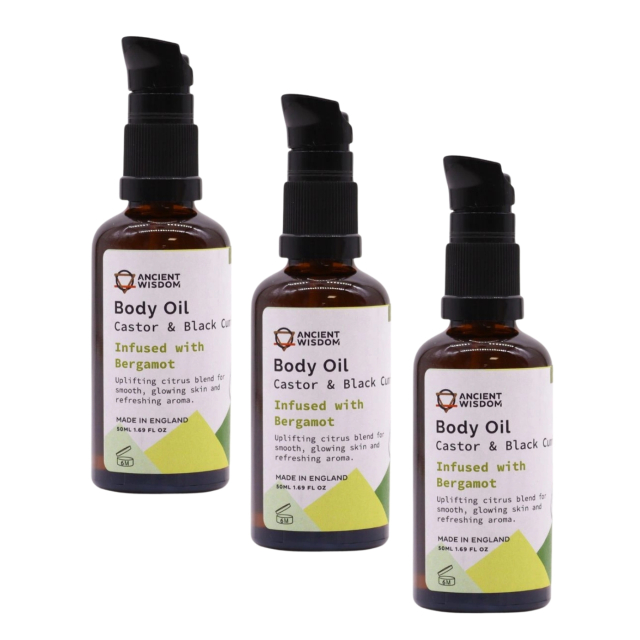 Ansikt & Kroppsolje Bergamott ØKO 50ml x 3 stk