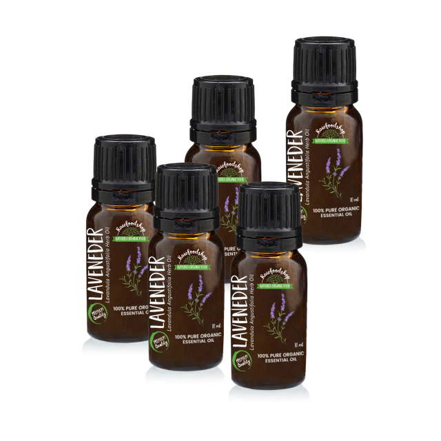 Lavendel Eterisk Olje ØKO 10ml x 5 flasker