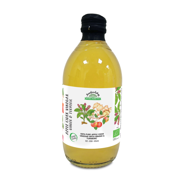 Eplecidereddik Ingefær og Gurkemeie Ufiltrert ØKO 500ml