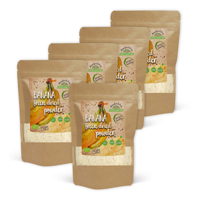 Bananpulver Frysetørket ØKO 125g x 5 pakker