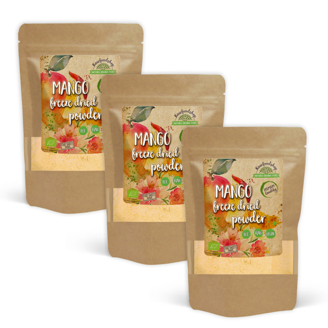 Mangopulver Frysetørket ØKO 100g x 3 pakker