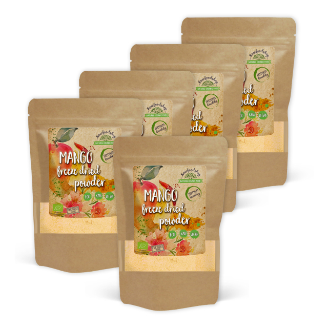 Mangopulver Frysetørket ØKO 100g x 5 pakker