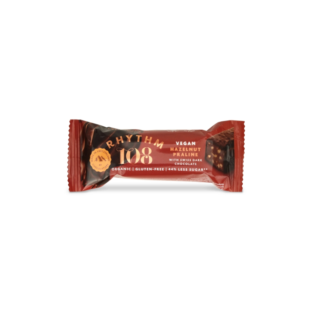 Mørk Sjokolade Hasselnøtt Praline Bar ØKO 33g