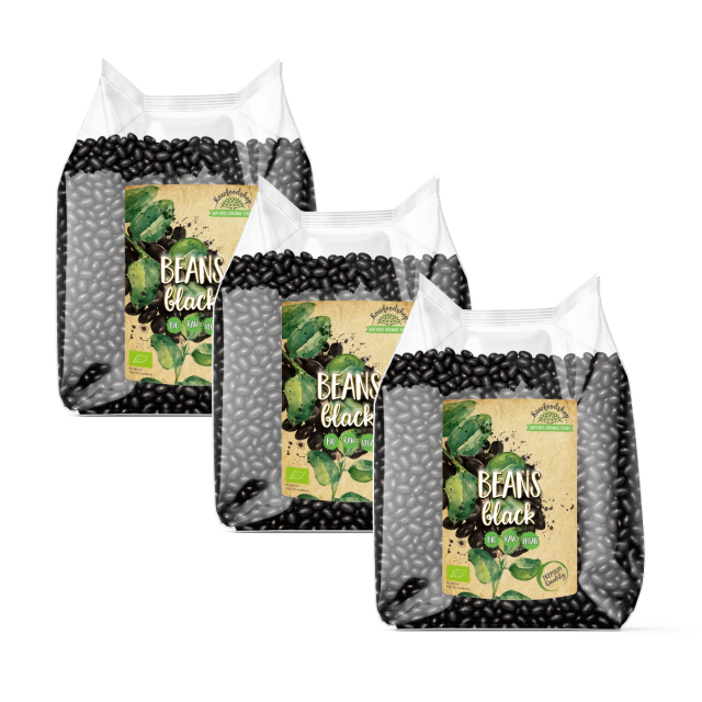 Bønner Svarte ØKO 1kg x 3 pakker