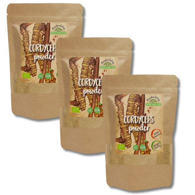 Cordyceps Pulver ØKO 125g x 3 pakker