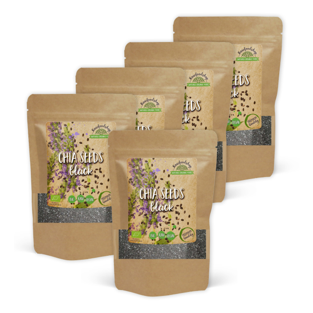 Chiafrø Svarte ØKO 1kg x 5 pakker
