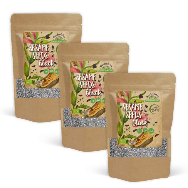 Sesamfrø Svarte ØKO 500g x 3 pakker