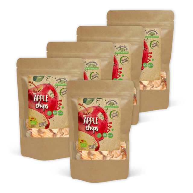 Eple Chips RAW ØKO 200g x 5 pakker