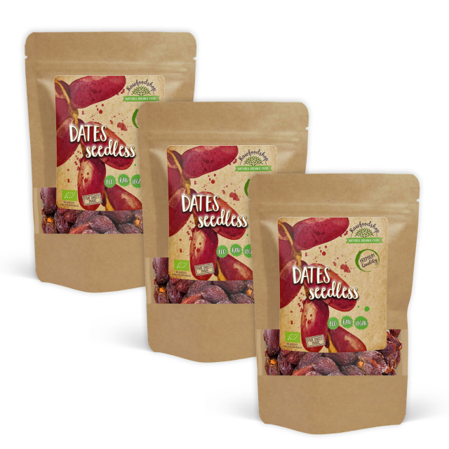 Dadler uten kjerne ØKO 500g x 3 pakker