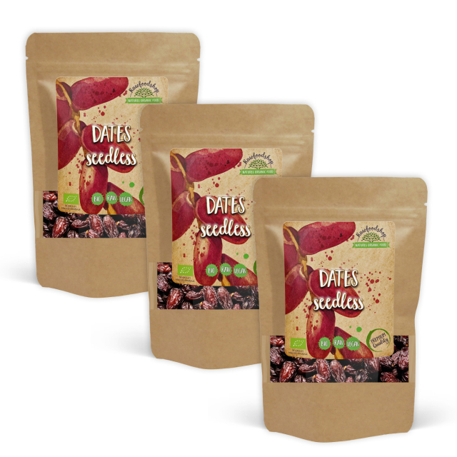 Dadler uten kjerne ØKO 500g x 3 pakker