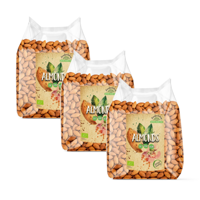 Mandler Premium RAW ØKO 1kg x 3 pakket