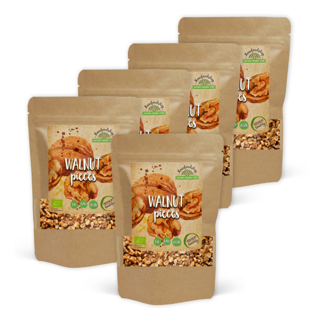 Valnøtter i biter RAW ØKO 500g x 5 pakker