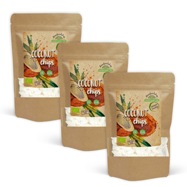 Kokosnøtt Chips Premium ØKO 200g x 3 pakker