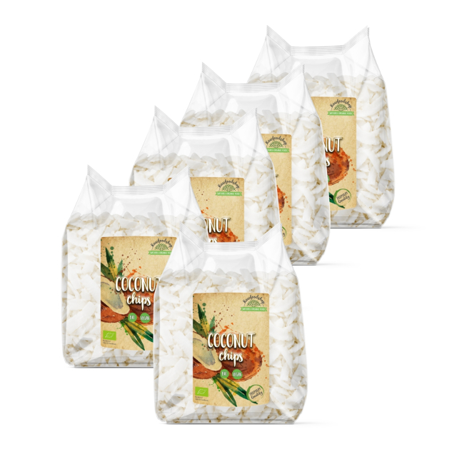 Kokosnøtt Chips Premium ØKO 400g x 5 pakker
