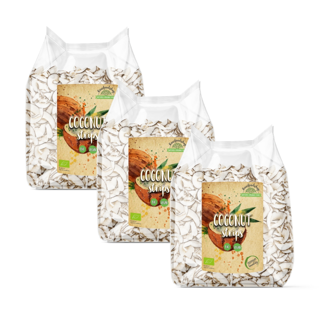 Kokosnøtt i strips ØKO 200g x 3 pakker