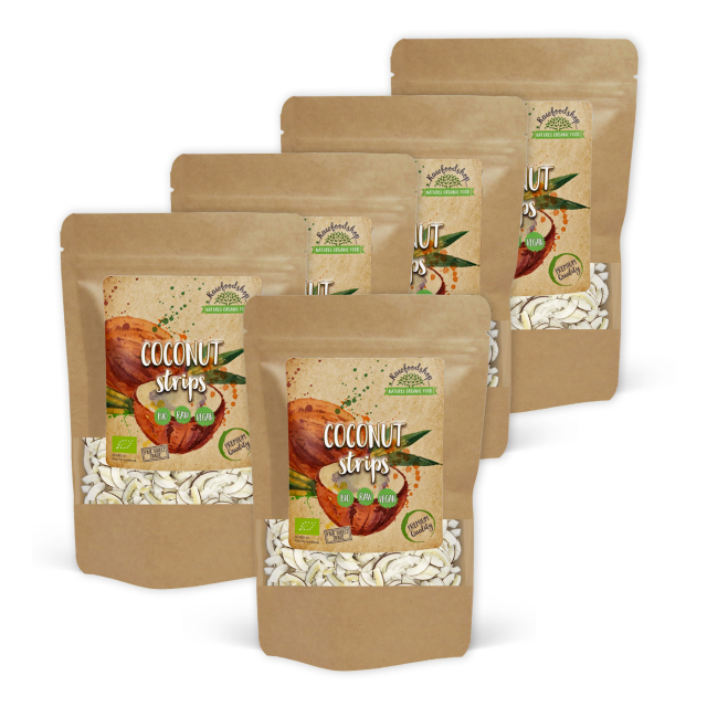 Kokosnøtt i strips ØKO 200g x 5 pakker