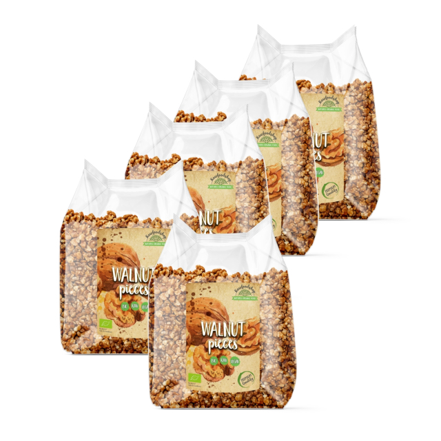 Valnøtter i biter RAW ØKO 750g x 5 pakker