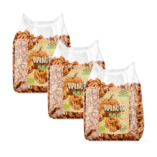 Valnøtter Premium RAW ØKO 750g x 3 pakker