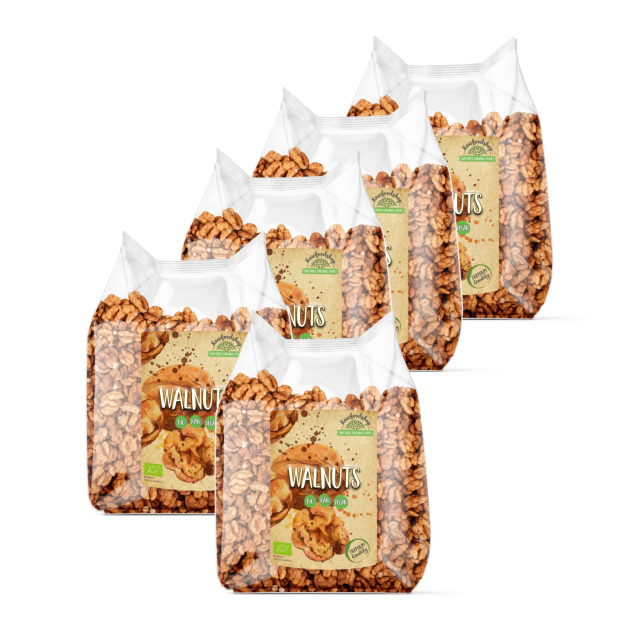 Valnøtter Premium RAW ØKO 750g x 5 pakker