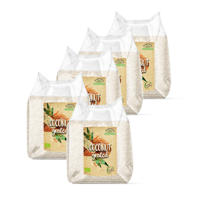 Kokos Revet Premium ØKO 500g x 5 pakker