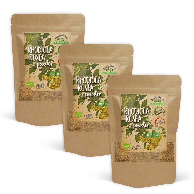 Rhodiola Rosenrotpulver ØKO 125g x 3 pakker