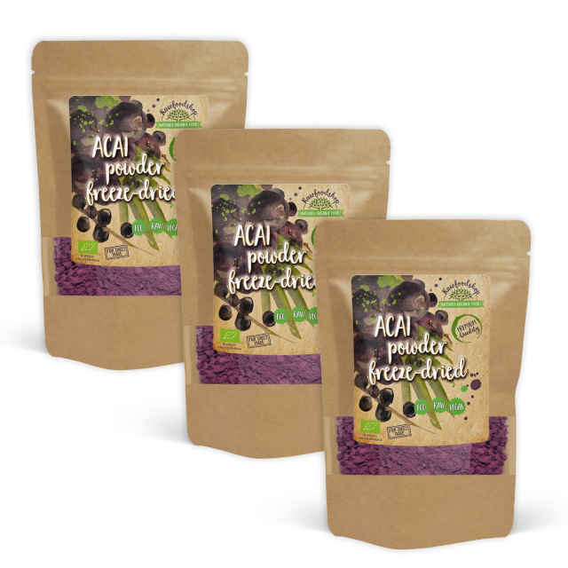 Acai Pulver Frysetørket ØKO 125g x 3 pakker