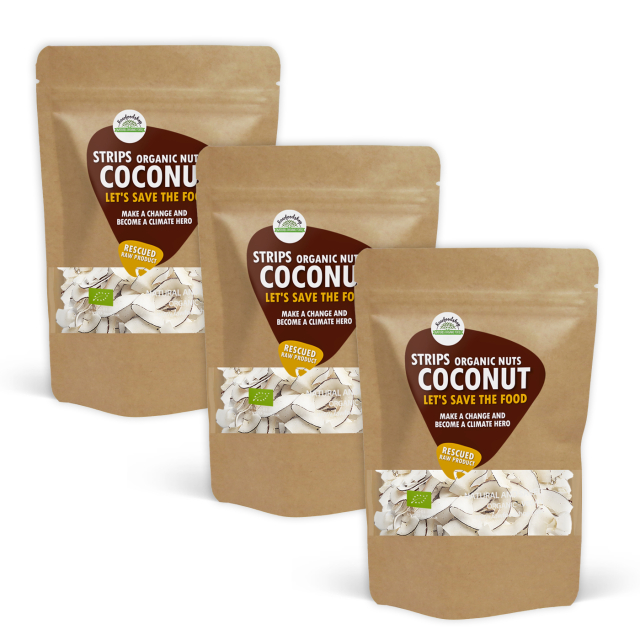 Kokosnøtt i strimler ØKO 1kg x 3 pakker