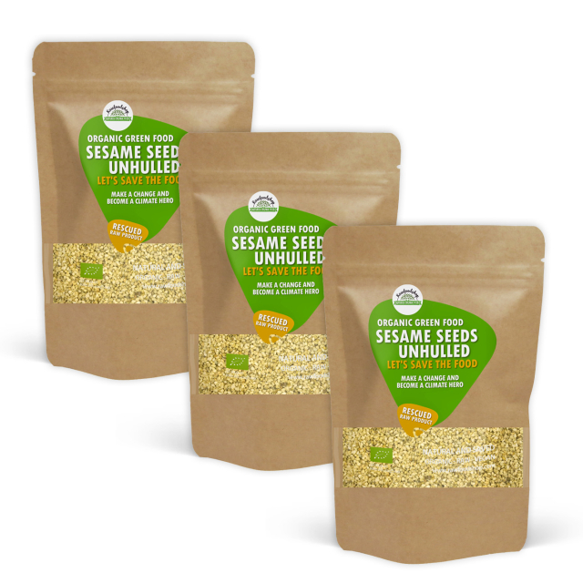 Sesamfrø uskallet ØKO 1kg x 3 pakker