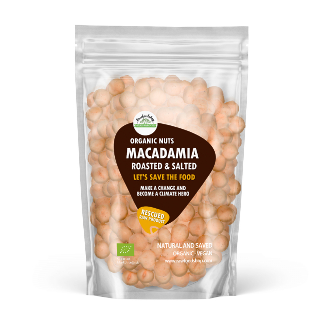 Macadamianøtter ristede og saltede ØKO 1 kg