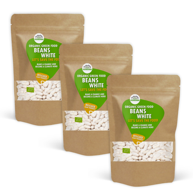 Bønner Hvite Medium ØKO 1kg x 3 pakker