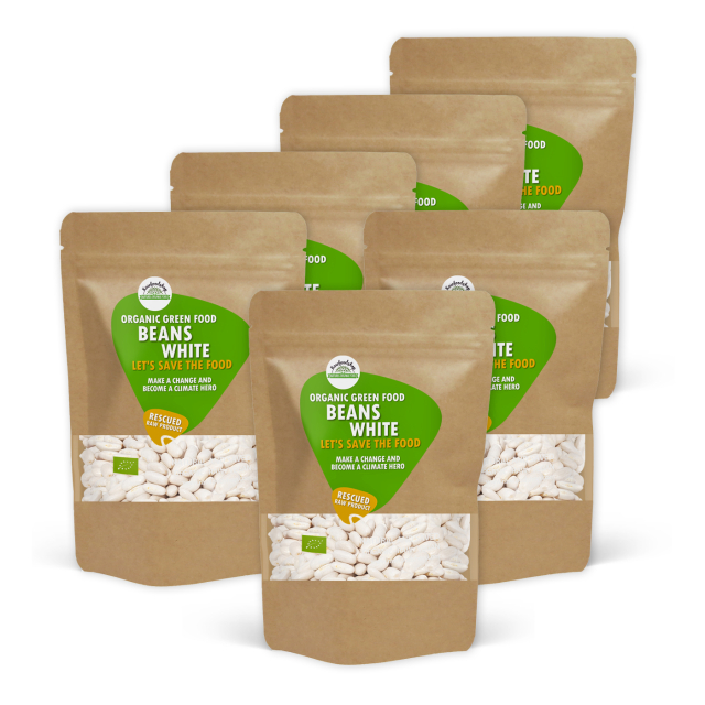 Bønner Hvite Medium ØKO 1kg x 6 pakker