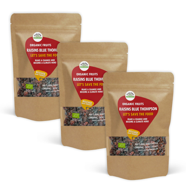 Russin Blue Thompson RAW ØKO 1 kg x 3 pakker