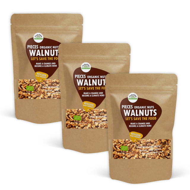 Valnøtter i biter RAW ØKO 750g x 3 pakker