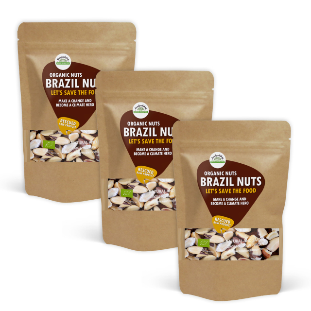 Paranøtter Delt RAW ØKO 1kg x 3 pakker