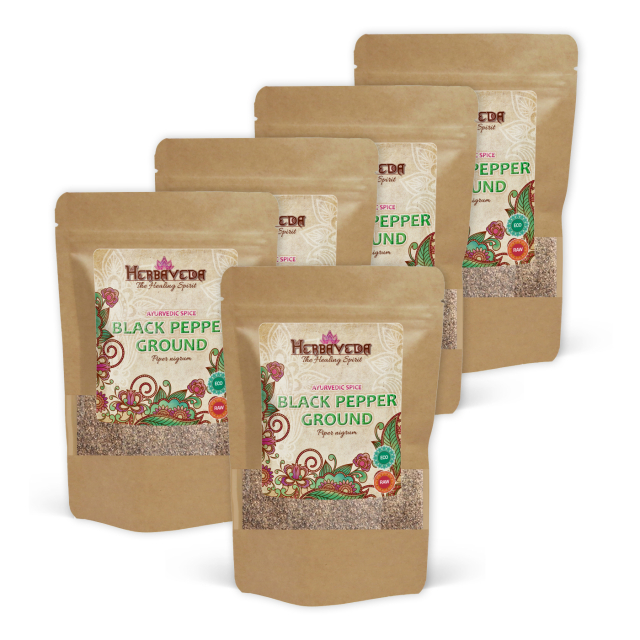 Svart pepper Malt ØKO 100g x 5 pakker