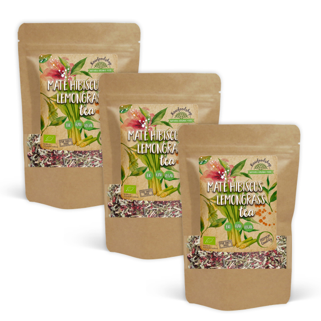 Hibiskus & Sitrongress Maté-te ØKO 70 g x 3 pakker