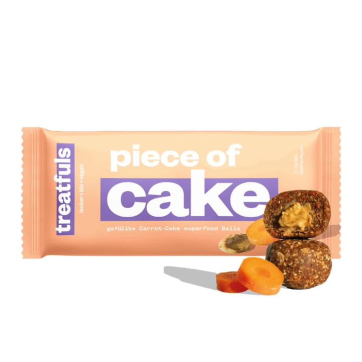 Energiboller med Gulrotkake ØKO 2x20 g i gruppen Råvarer & Drikke / Godteri og sjokolade / Sjokolade og bars hos Rawfoodshop Scandinavia AB (0962011-01)