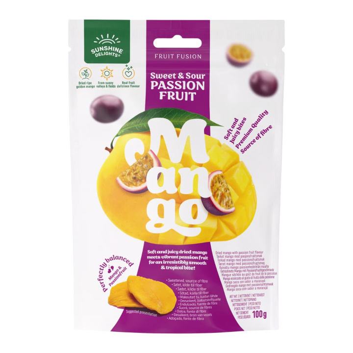 Mango med Pasjonsfrukt 100 g i gruppen Råvarer & Drikke / Frukt og bær / Mango hos Rawfoodshop Scandinavia AB (1041)
