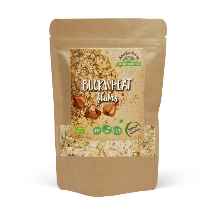 Bokhveteflak ØKO 1kg i gruppen Råvarer & Drikke / Baking / Korn og flak hos Rawfoodshop Scandinavia AB (121411)
