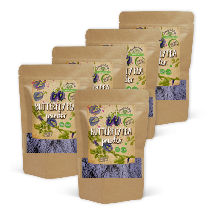 Butterfly Pea RAW 100g x 5 pakker i gruppen Råvarer & Drikke / Helsekost / Grønne Pulver hos Rawfoodshop Scandinavia AB (1278100-SET5)