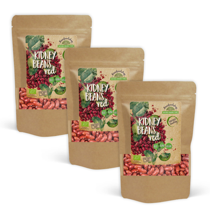 Kidneybønner Røde ØKO 1kg x 3 pakker i gruppen Råvarer & Drikke / Spiskammer / Belgvekster hos Rawfoodshop Scandinavia AB (130511-SET3)