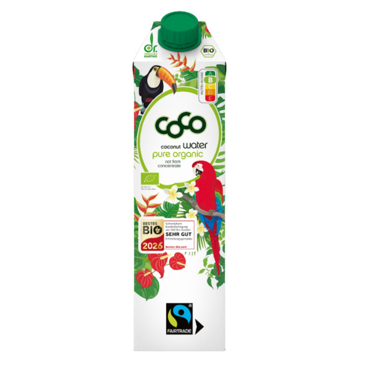 Kokosvann Pure ØKO 1000 ml i gruppen Råvarer & Drikke / Drikkevarer / Kokosnøttvann hos Rawfoodshop Scandinavia AB (13086)