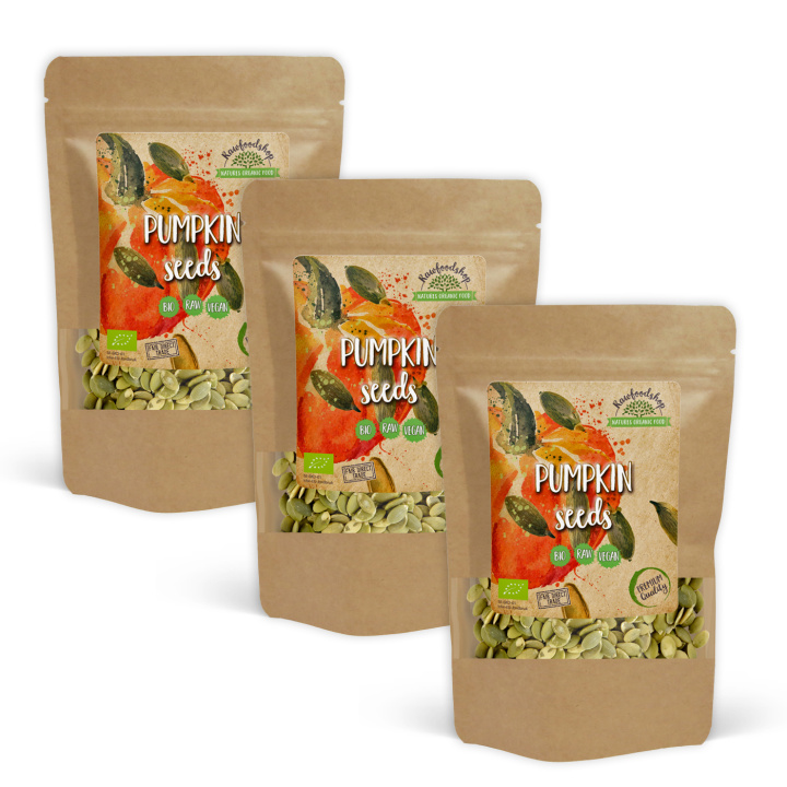 Gresskarfrø ØKO 1kg x 3 pakker i gruppen Råvarer & Drikke / Helsekost / Frø hos Rawfoodshop Scandinavia AB (141101-SET3)