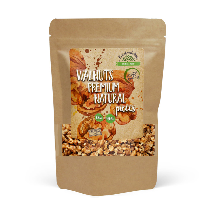 Valnøtter i biter Premium RAW 250g i gruppen Råvarer & Drikke / Nøtter / Valnøtter hos Rawfoodshop Scandinavia AB (17234-250)