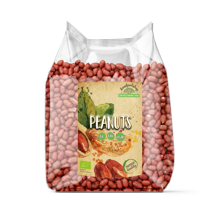 Peanøtter Premium RAW ØKO 1kg i gruppen Råvarer & Drikke / Nøtter / Peanøtter hos Rawfoodshop Scandinavia AB (17250-01)